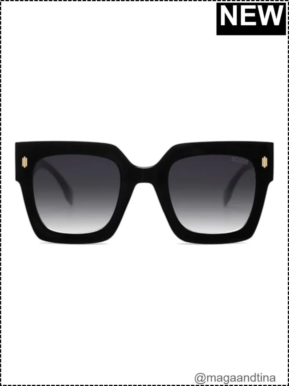 Oversized Square Sunglasses UV400 Protection Plastic Frame